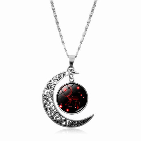 Zodiac Necklace for Women Star Sign Astrology Pendant-9