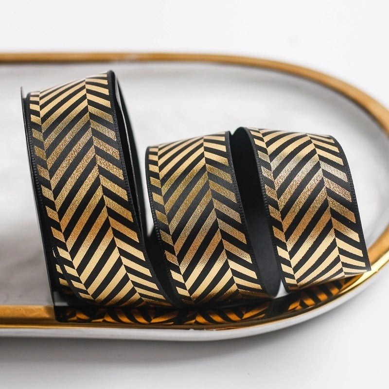 Bronzing Gift Wrap Ribbon Bow Flower Material Packaging