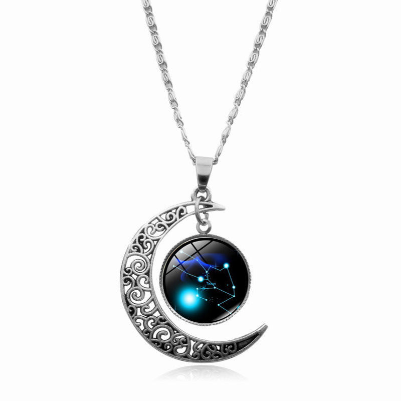 Zodiac Necklace for Women Star Sign Astrology Pendant-15