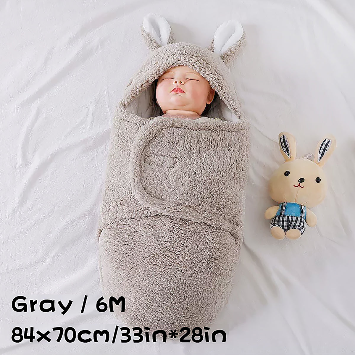 Warm Baby Swaddle Blanket Plush Newborn Sleep Sack-21