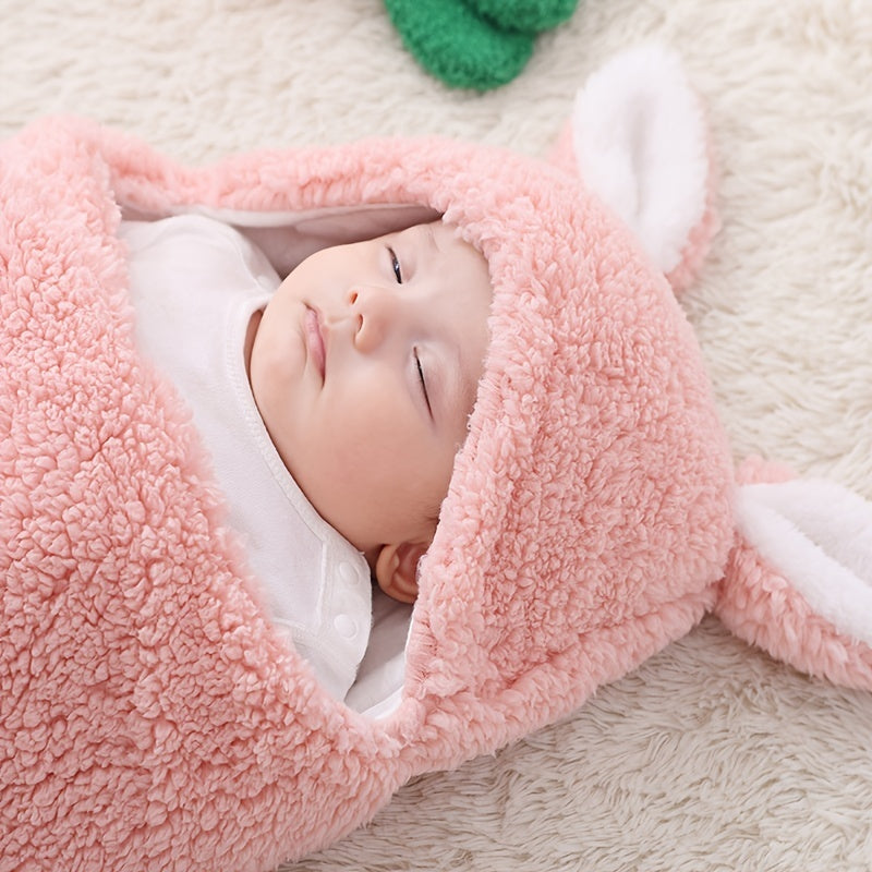 Super Soft Baby Sleeping Bag Fluffy Fleece Swaddle Blankets Unisex Baby Wrap
