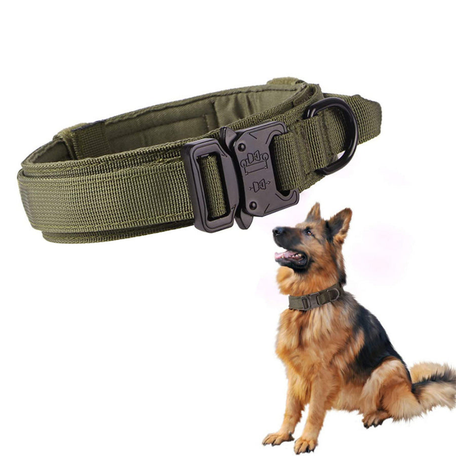 Military Adjustable Nylon Dog Collar and Leash