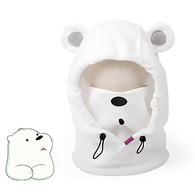 Ski Protection Helmet Hat Head Cover Brown Bear Rabbit White Bear Cartoon