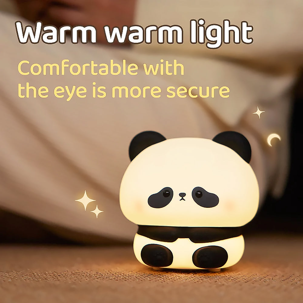 Cute Silicone Panda LED Night Light Lamp-2