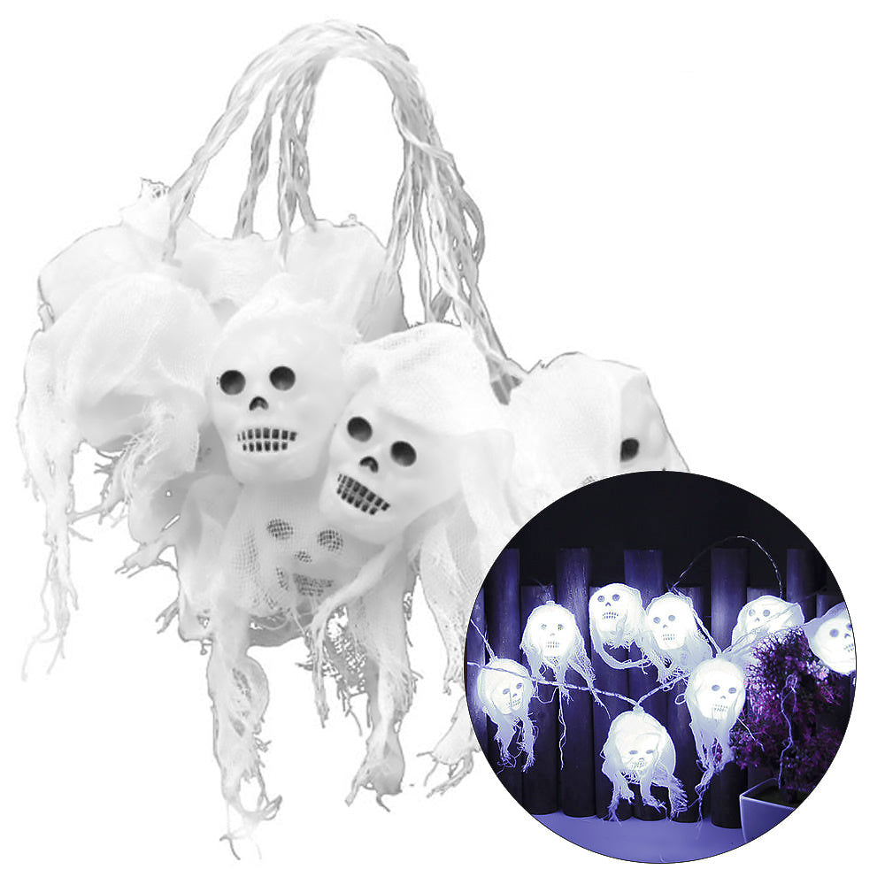 LED Halloween Ghost String Lights for Spooky Party Decoration-5
