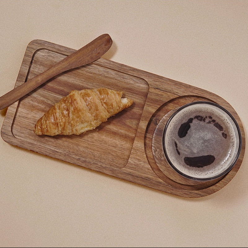 Wooden Tray, Coaster, Beverage Dessert, Dinner Plate Afternoon