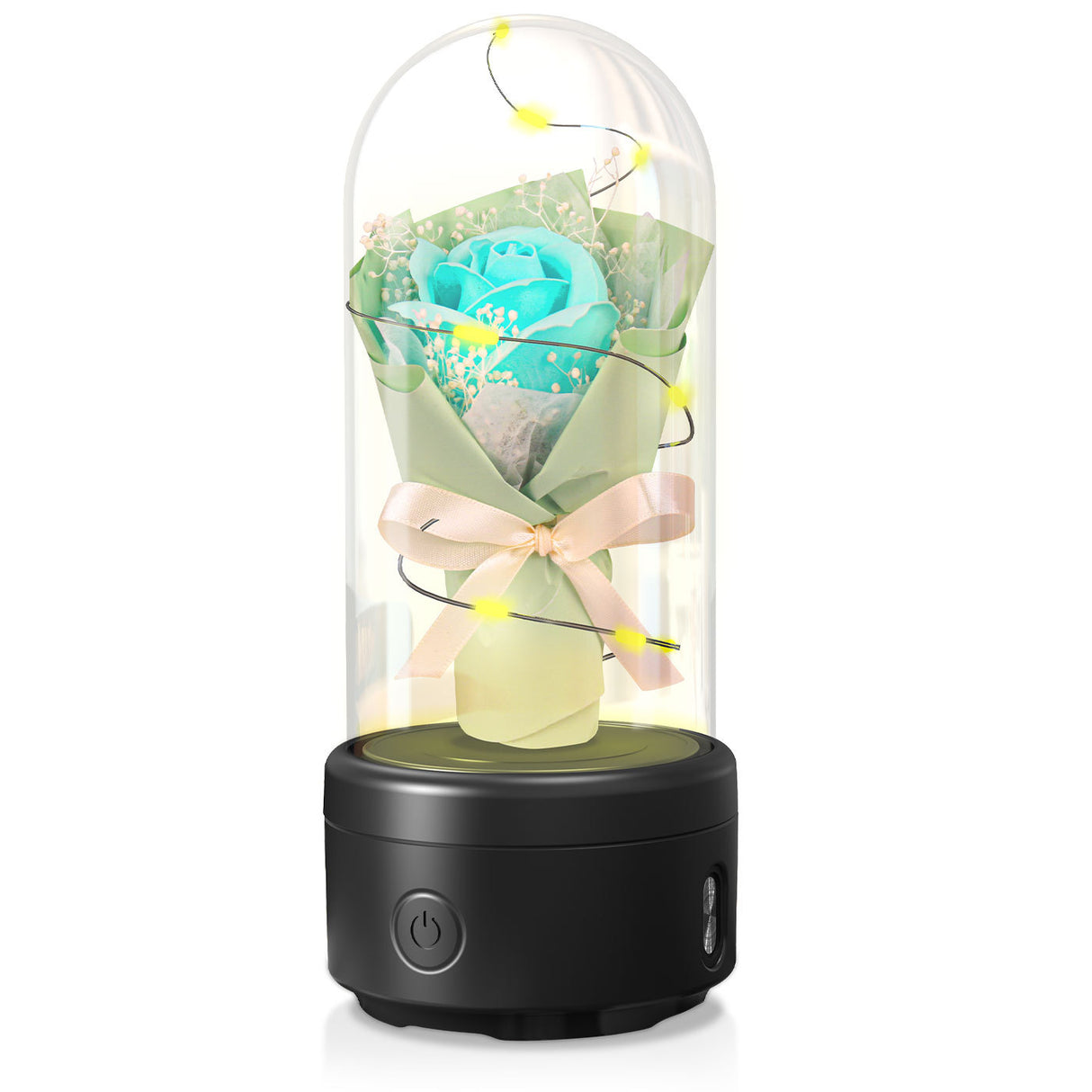 Creative Gifts Mother's Day Rose Bouquet LED Night Bluetooth-compatible Speaker Ornament