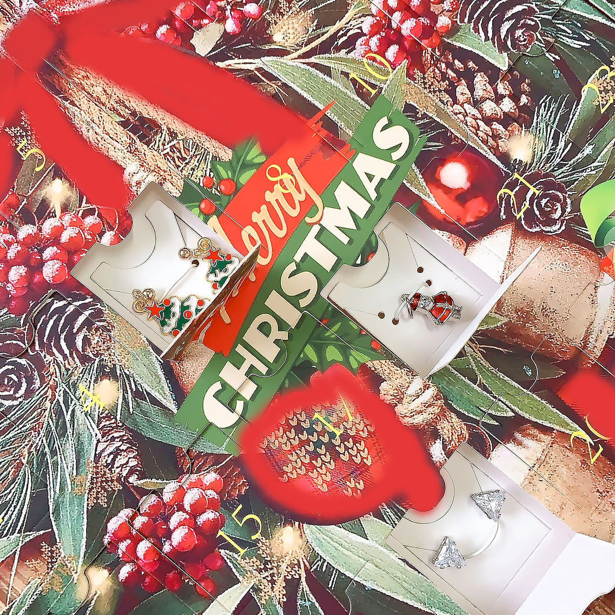 Christmas Jewelry Advent Calendar Gift Set-5
