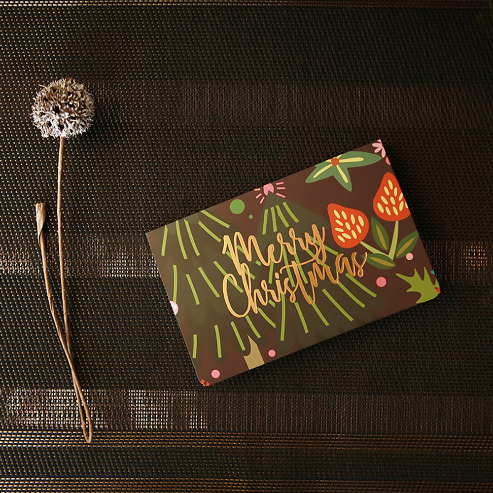 Christmas Wishes Greeting Card – Gift Box, Tree & Elk Designs-5