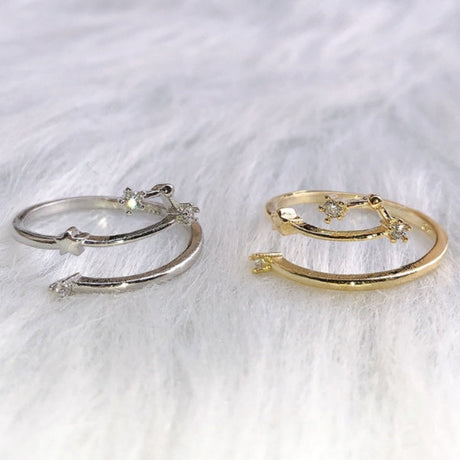 Zodiac Star Ring for Women – Adjustable Astrological Jewelry Gift