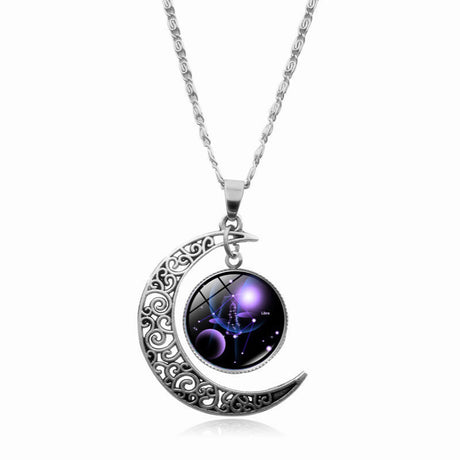 Zodiac Necklace for Women Star Sign Astrology Pendant-5