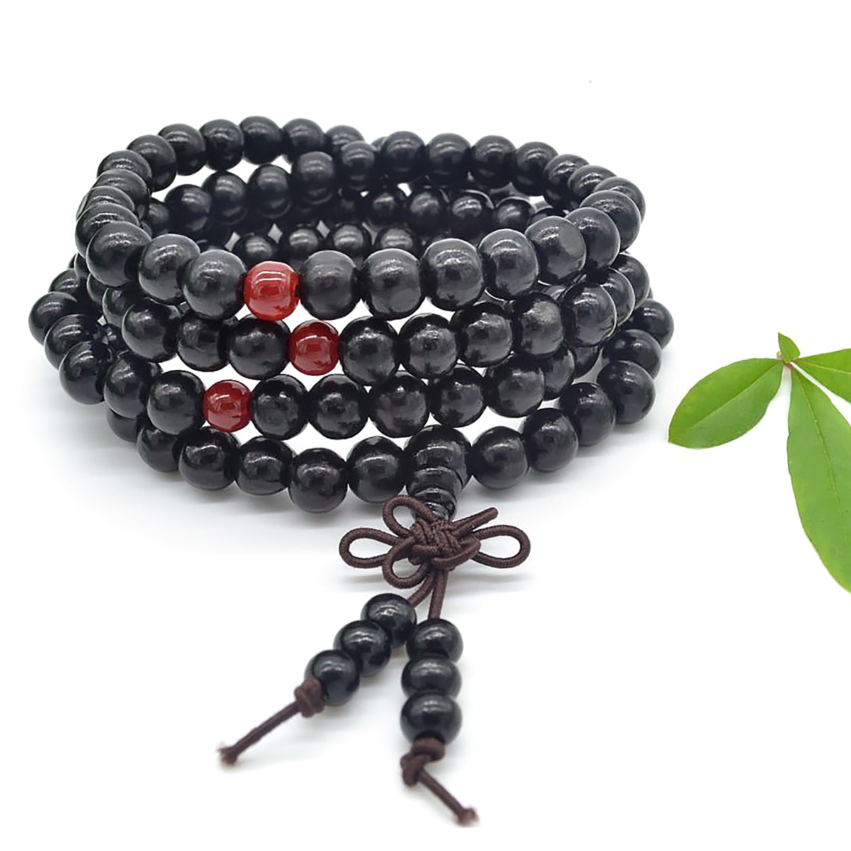 Natural Sandalwood Multilayer Beaded Bracelet Natural Wood Wrap-6