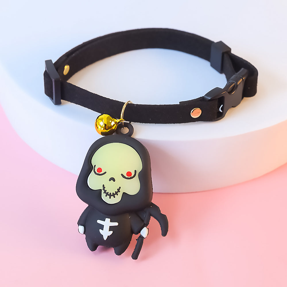 Halloween Pet Collar Decoration Pumpkin & Glow Skull Design-7