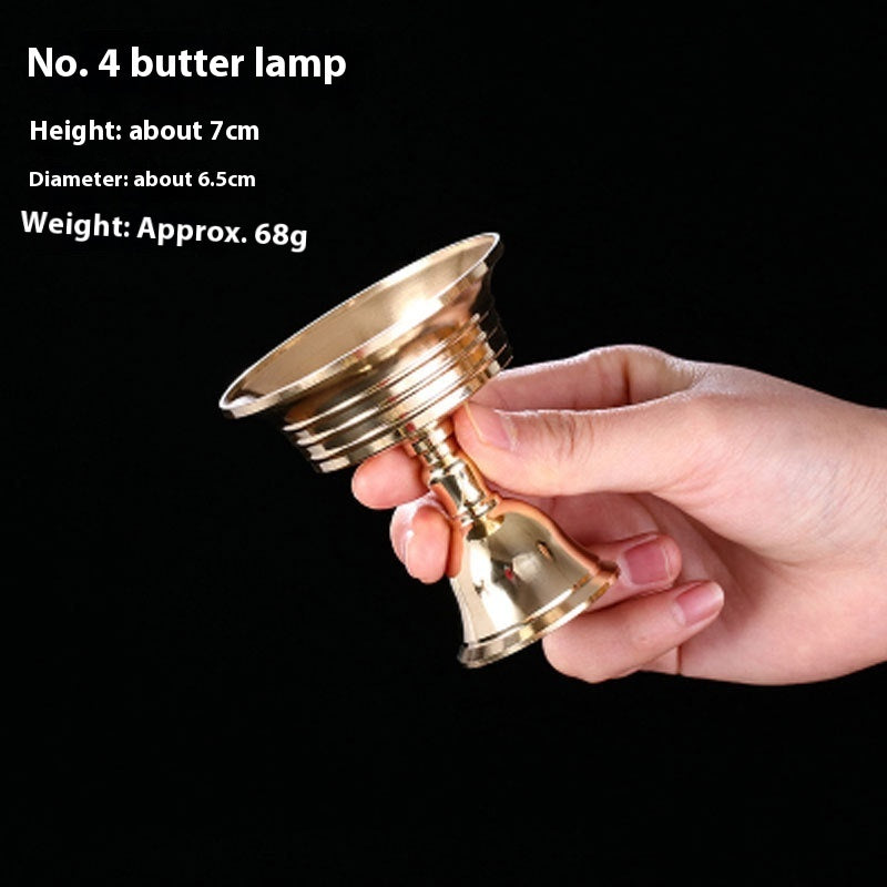 Reine Kupferbutterlampenhalter für Buddha Anbetung