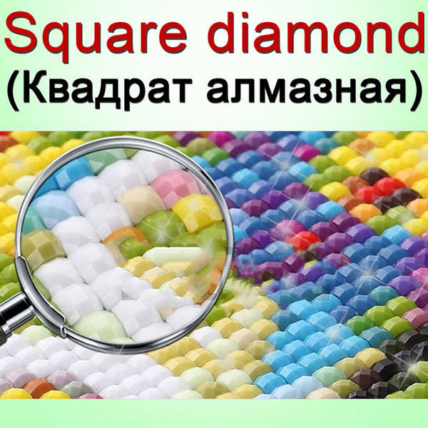 Diamantmalerei Squareround Benutzerdefinierte Malerei Strass Stickerei