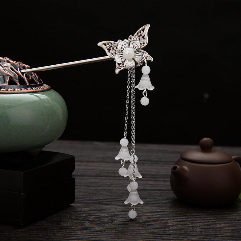 Langes Quasten -Haarnadelhaarnadel -Top -Clip -Schritt -Kopfschmuck