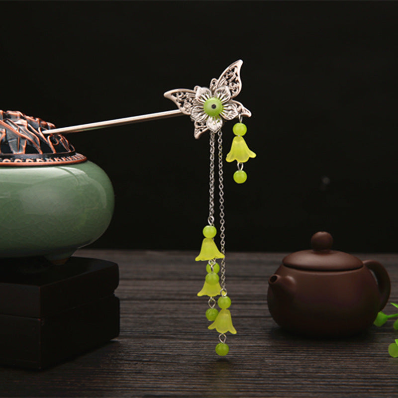 Langes Quasten -Haarnadelhaarnadel -Top -Clip -Schritt -Kopfschmuck