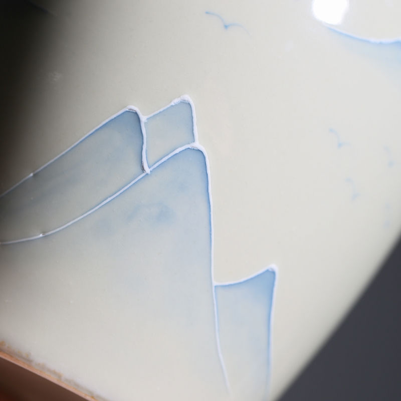 Hand Painted Landscape Tea Pot