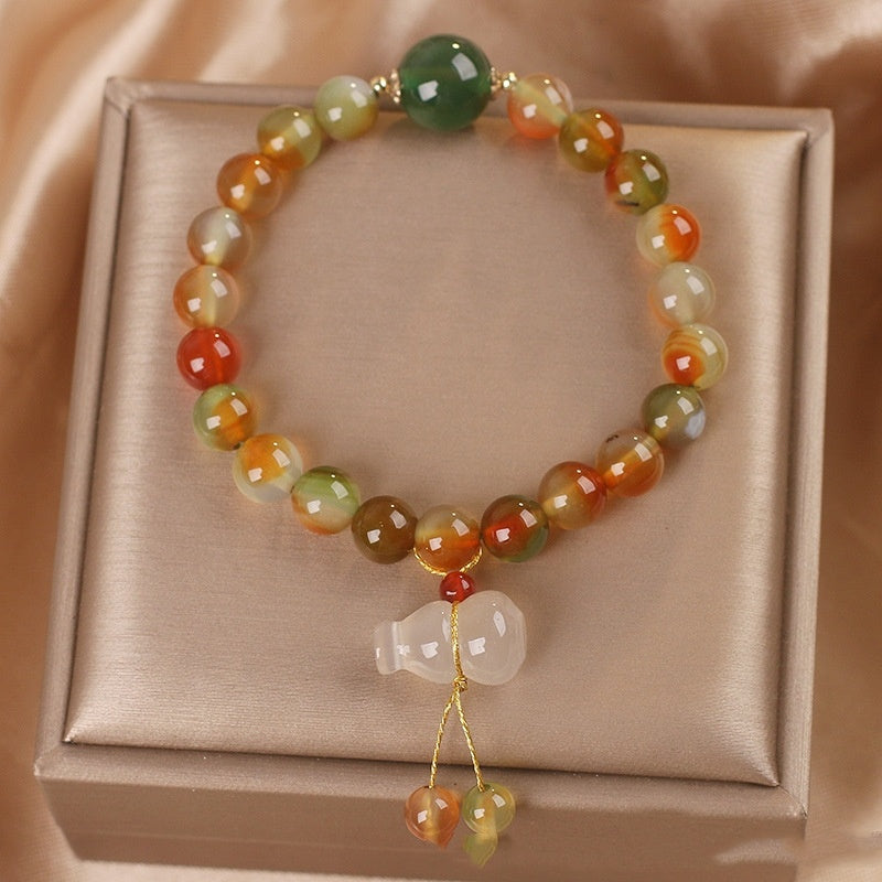 Natural Stone Color Beaded Bracelet Birthday Gift for Women-1