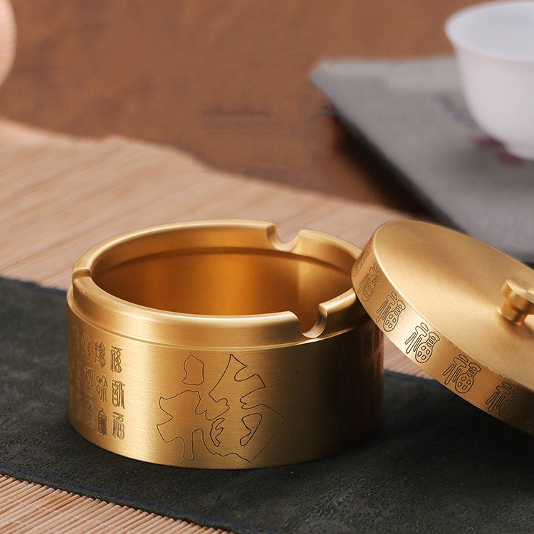 Haushalts neuer chinesischer Stil mit Deckel verhindern Flutasche -Aschenbecher Dekoration