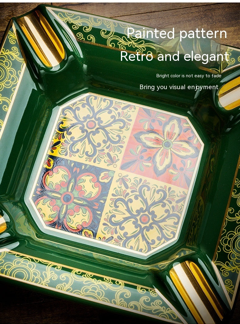 Keramik bemalt große Kapazität ohne rutschfeste Zigarrenbehbe