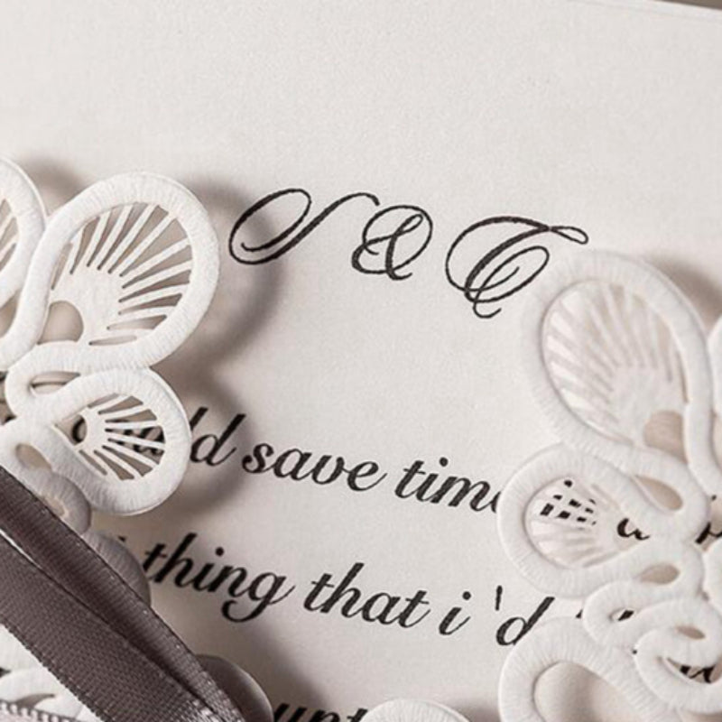 Personalized Custom Ivory White Invitation