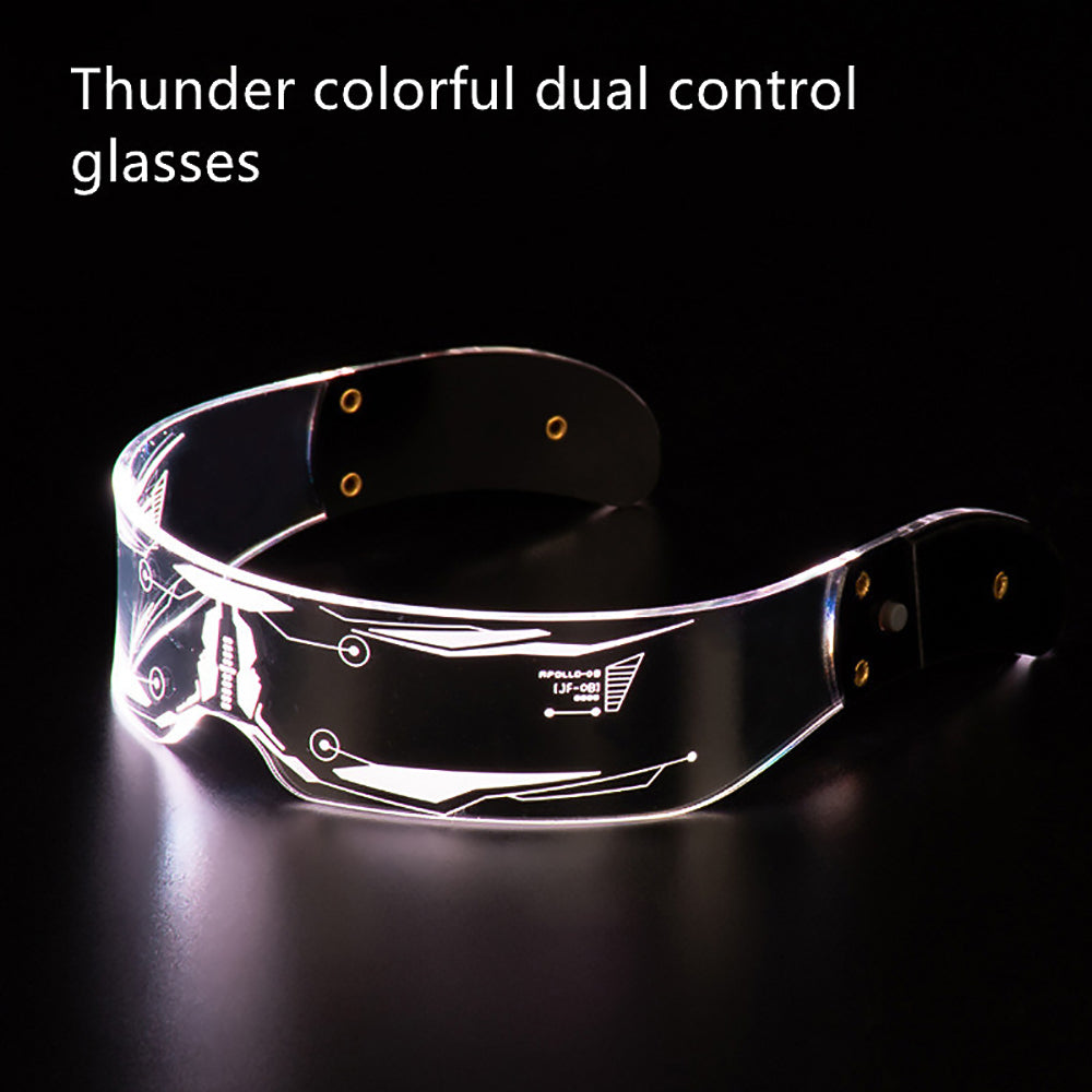 LED Luminous Futuristic Glasses Rave Party Festival Goggles-8