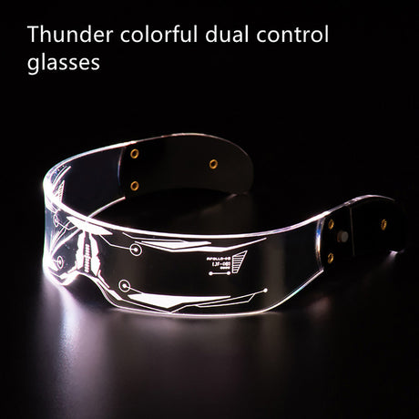 LED Luminous Futuristic Glasses Rave Party Festival Goggles-8