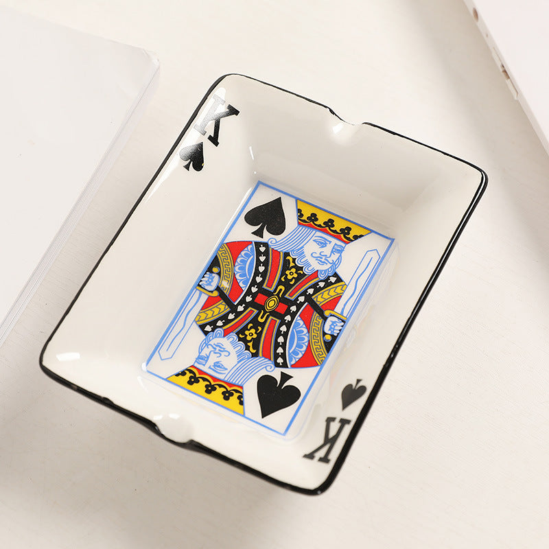 Home Poker -Stil Keramik vorgestellte Aschbehably Office Wohnzimmer vorgestellt Ornamente