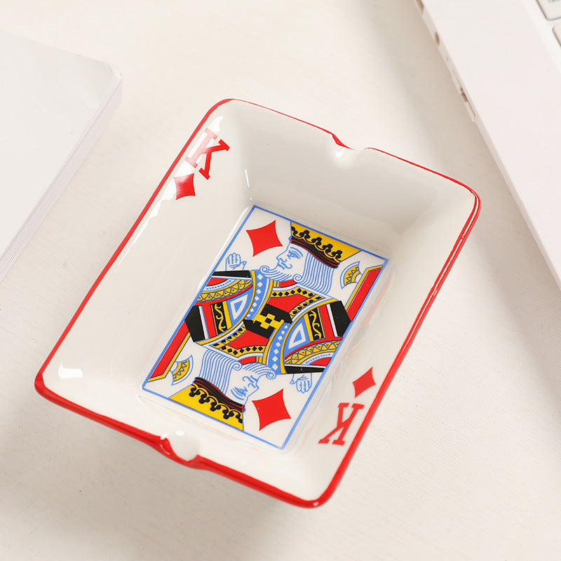 Home Poker -Stil Keramik vorgestellte Aschbehably Office Wohnzimmer vorgestellt Ornamente