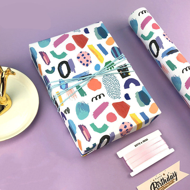 Geschenkpapier mit Cartoon-Print