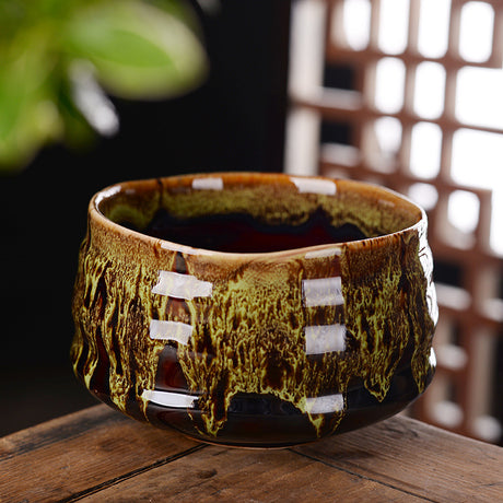 Handgefertigte Tee Tasse fließende Glasur -Tee -Set