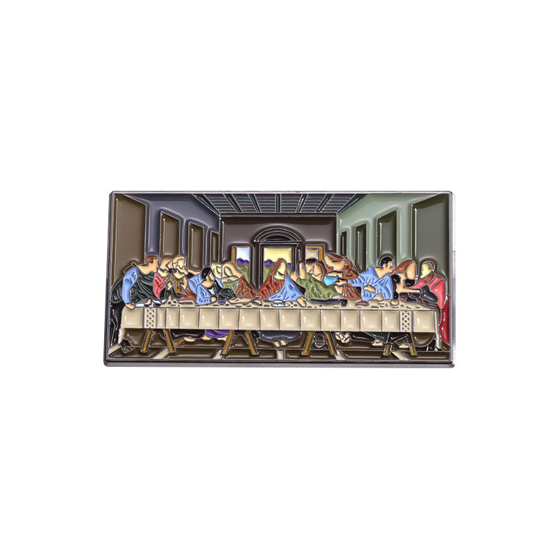 Kunstölgemälde Letzte Abendmahlmetallbrosche Accessoires