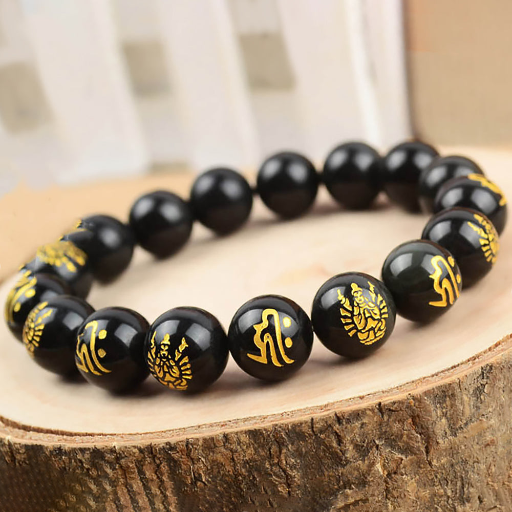 Natural Obsidian Armband