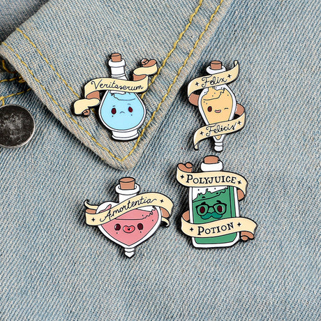Enamel Potion Love Brooch