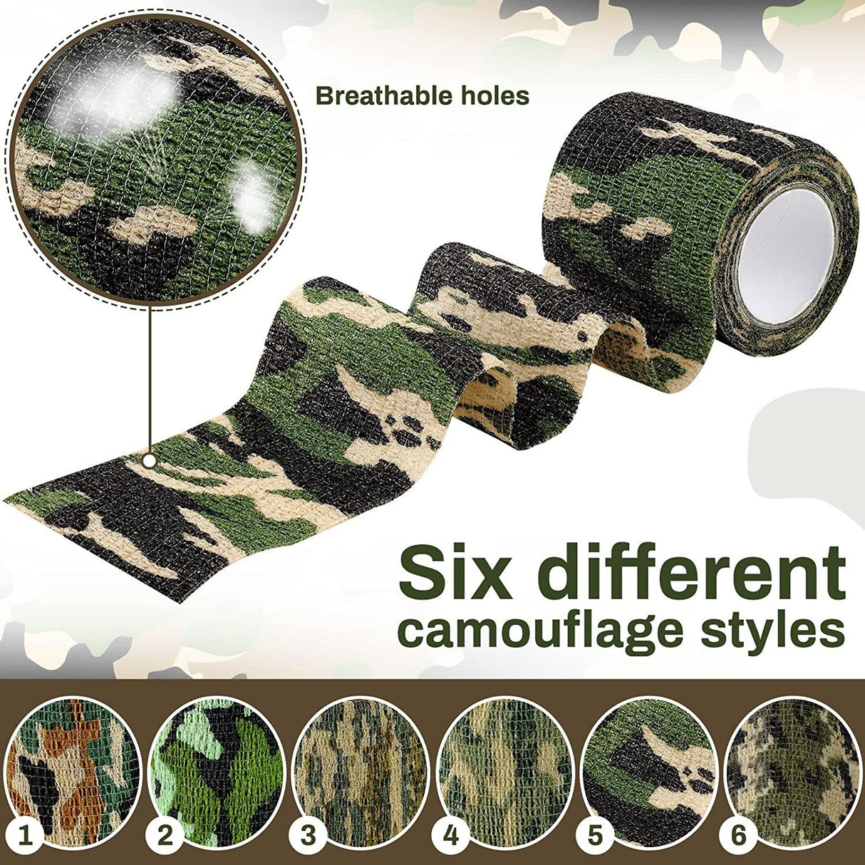 Non-woven Camouflage Bandage Military Fans Camera Tape Tactical Gear