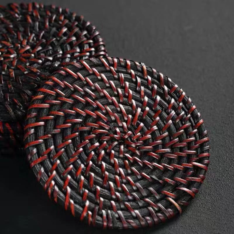 Chinesischer Handweber Rattan Coaster Kollyer Tee