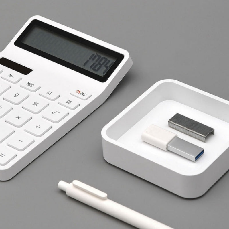 Weißer Tischrechner