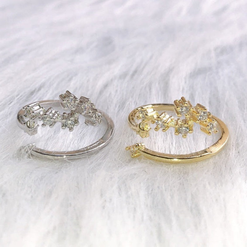 Zodiac Star Ring for Women – Adjustable Astrological Jewelry Gift