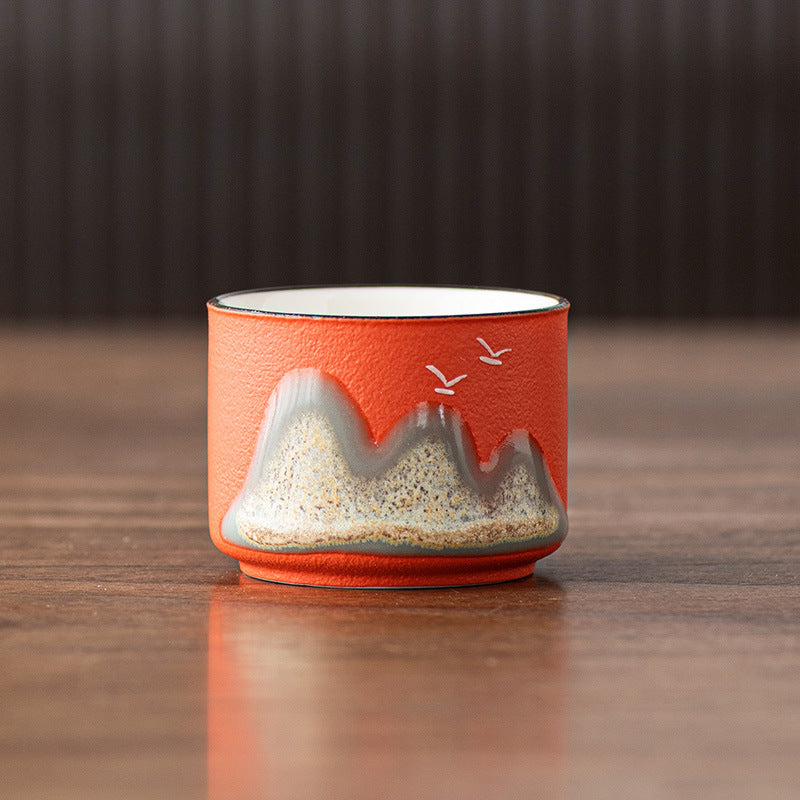 Handbemalte Keramikbecher Tausend-Li-Landschaft kreativer Geschenk Tee Set Tea Tasse