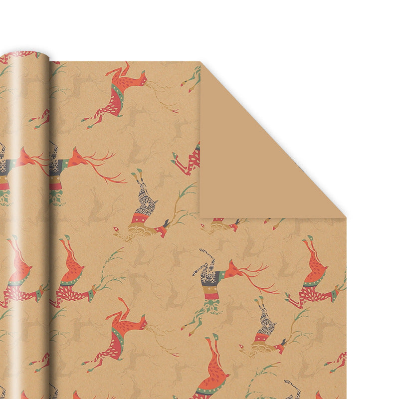 Weihnachtsgeschenkverpackung Kraftpapier Vintage Geschenkpapier