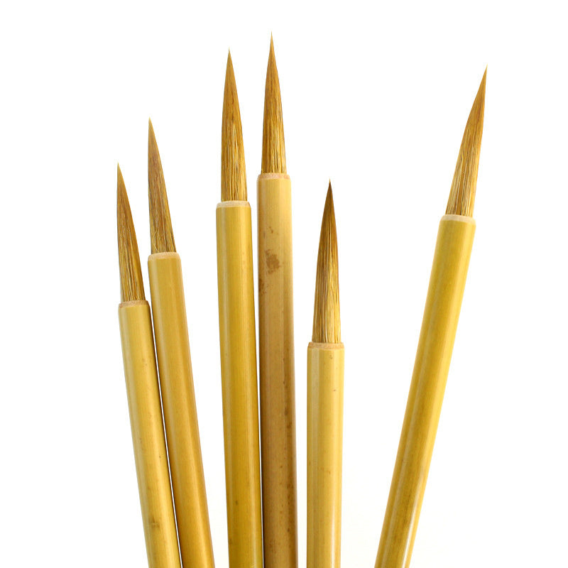 Wolf Hair Calligraphy Brush for Beginners – Fine Tip Ink Brush for Painting or Writing