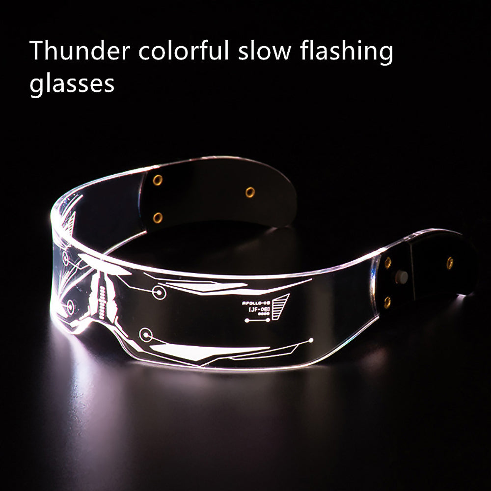 LED Luminous Futuristic Glasses Rave Party Festival Goggles-9