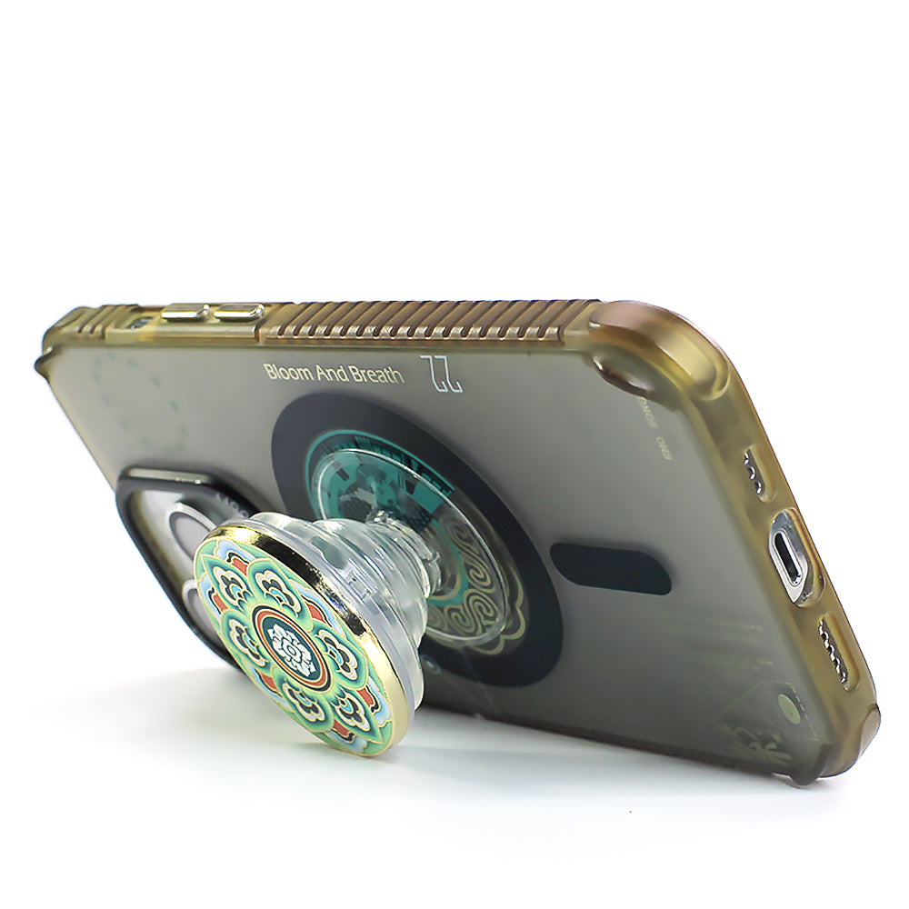 Dunhuang Lotus Collapsible Phone Holder Grip-2