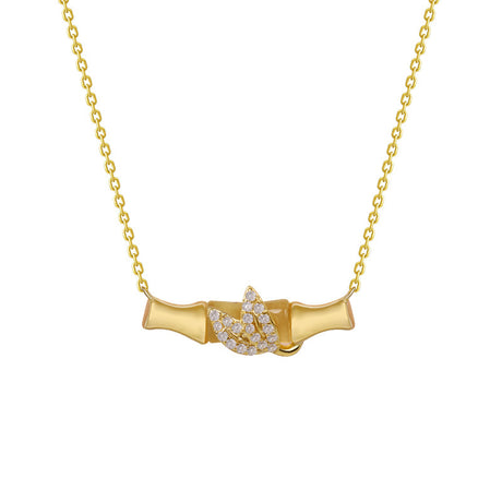 Neuer chinesischer Stil hochwertiger Hetian Jade Bambus Unisex Halskette