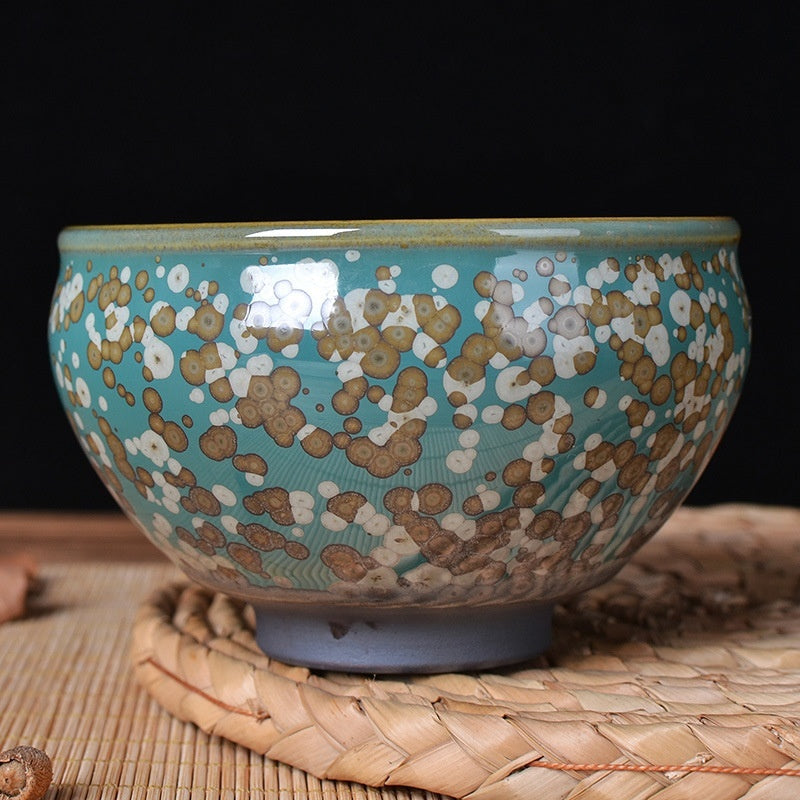 Kiln gebackene Jian Zhan Teacup Kung Fu Tee Set Haushaltstee Tinte Tasse