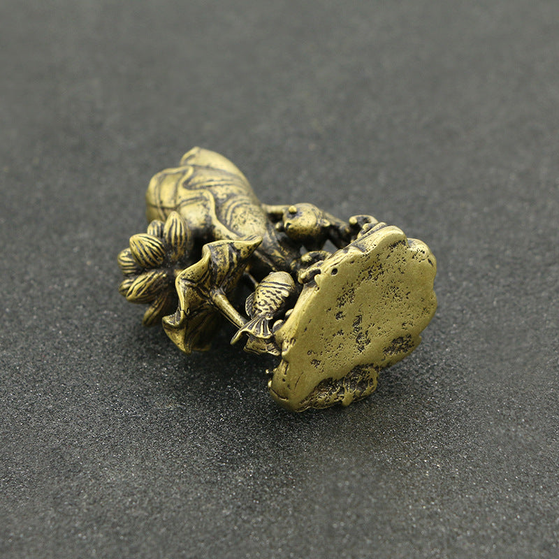 Reiner Kupfer Lotus Karpfen Duft Orament