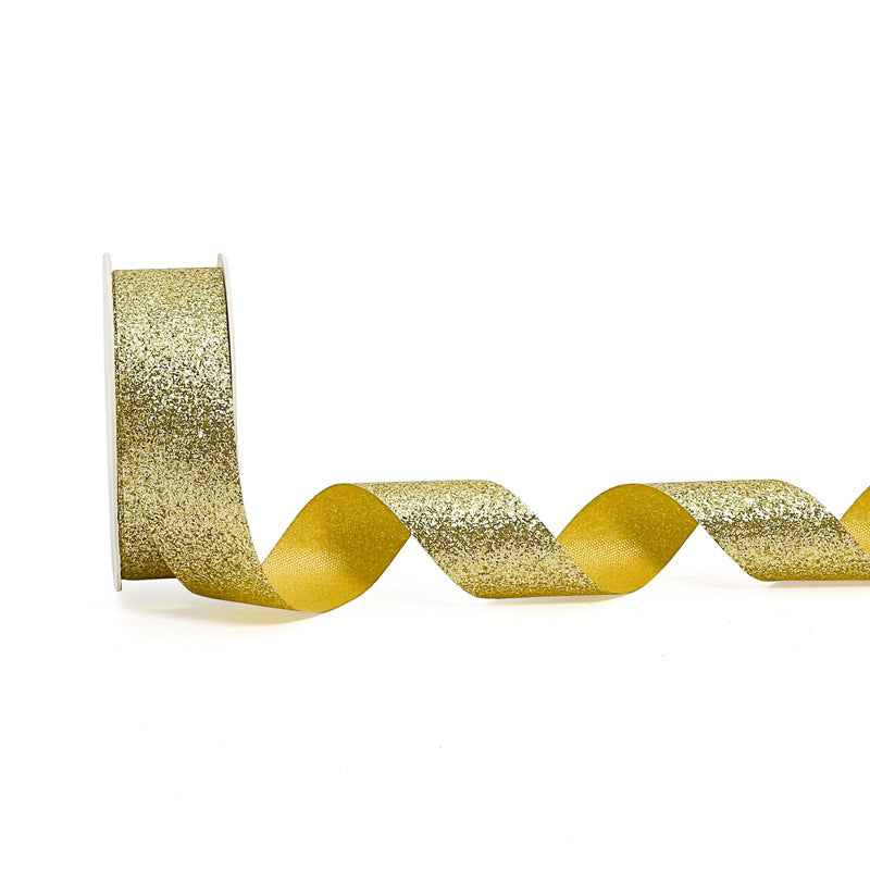 Super Shiny Gold Colorful Christmas Gift Flower Gift Wrap with Satin Ribbon