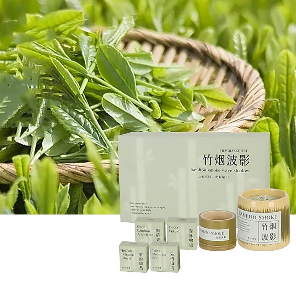 Bamboo Scented Candle Handmade Soy Wax Aromatherapy Gift-4