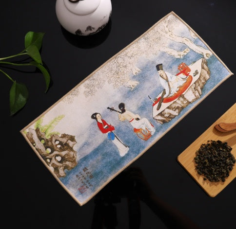 Kung Fu Tee Set Accessoires absorbierende verdickte Mattenlappen